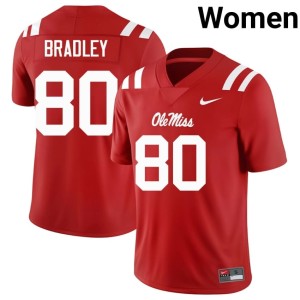 #80 Replica Women's Hayden Bradley Red Hotty Toddy College Football Jersey 937400-518