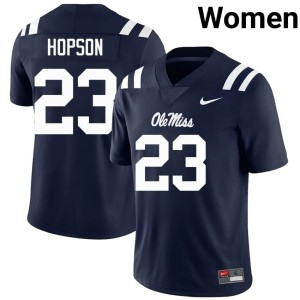 #23 Jarcoby Hopson Navy Women's Game Ole Mississippi Rebels College Football Jerseys 512000-283