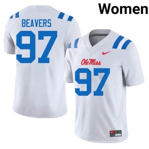 #97 White 2026-27 Womens College Football University of Mississippi Kamron Beavers Jerseys 157364-572