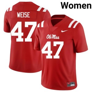 #47 College Football 2026-27 Stephon Weise Forward Rebels Women Red Jersey 408277-597