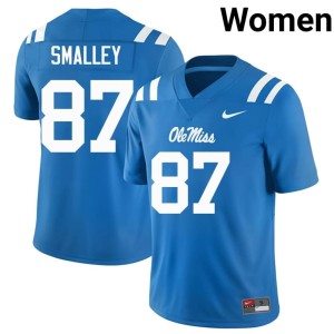 #87 Alumni Powder Blue College Football Rebels Women Wyatt Smalley Jersey 605619-511