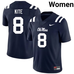 #8 Forward Rebels Player College Football Women Navy Antonio Kite Jersey 697166-116