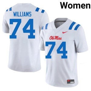 #74 White High School Ben Williams Womens College Football Mississippi Jerseys 679418-593