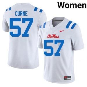 #57 University of Mississippi White Womens Alumni Carius Curne College Football Jersey 193970-809
