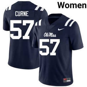 #57 University of Mississippi Women's Navy Carius Curne College Football Limited Jerseys 514613-680