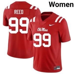 #99 Womens High School College Football Carmelow Reed Hotty Toddy Red Jerseys 861248-892