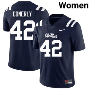 #42 Navy College Football Mississippi Rebels 2026 Womens Charlie Conerly Jersey 596664-718
