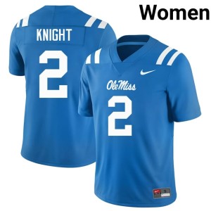 #2 Deuce Knight Hotty Toddy Powder Blue High School Women's College Football Jerseys 442433-687