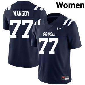 #77 Navy Player Ole Miss Enoch Wangoy College Football Women's Jersey 877632-155