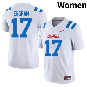 #17 Women's White College Football Forward Rebels Evan Engram High School Jerseys 407304-373