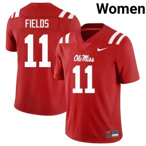 #11 Women's Ole Miss Red Horatio Fields College Football Alumni Jersey 928806-971