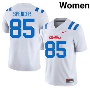 #85 Isaiah Spencer College Football Ole Miss White Women 2026 Jerseys 426623-179