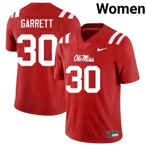 #30 Womens 2026 Red Ole Miss Ja'Michael Garrett College Football Jerseys 667952-475