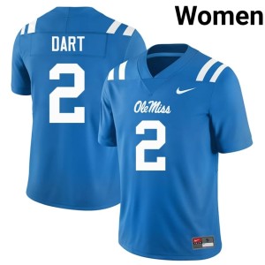 #2 Powder Blue College Football Womens Game Hotty Toddy Jaxson Dart Jersey 566417-810