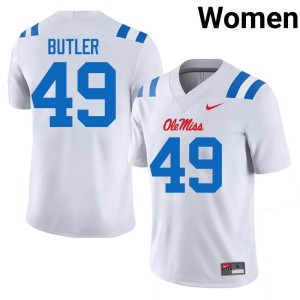 #49 Tah'j Butler White Women Hotty Toddy College Football Alumni Jersey 240041-191