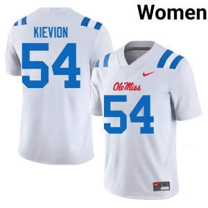 #54 Alumni Mississippi Rebels Tre'Kievion Ellis Womens White College Football Jerseys 514076-414