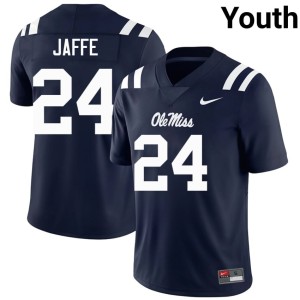 #24 College Football Navy High School Andy Jaffe Ole Mississippi Rebels Youth Jersey 402803-222