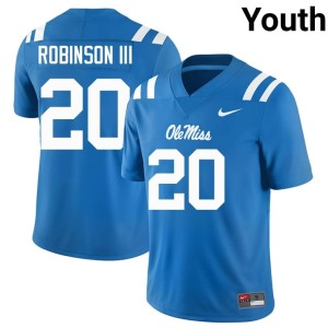 #20 Powder Blue College Football Anthony Robinson III Youth Miss Rebels 2026 Jersey 171828-541