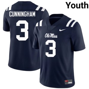 #3 2026-27 Caleb Cunningham Navy College Football Mississippi Rebels Youth Jerseys 158928-969