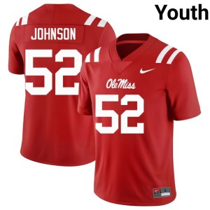 #52 College Football Cooper Johnson Hotty Toddy Game Red Youth Jerseys 695218-964