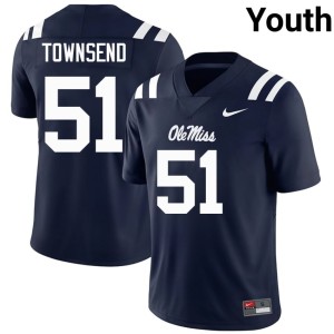 #51 Navy Delano Townsend High School Mississippi Rebels Youth College Football Jersey 296867-960