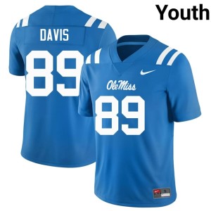 #89 College Football Powder Blue 2026 Youth Rebels Dylan Davis Jerseys 415904-719