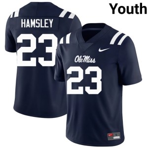 #23 Youth Alumni George Hamsley College Football Navy Mississippi Jerseys 900046-543