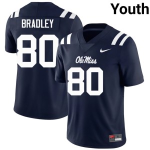 #80 College Football Hayden Bradley Youth Navy Official Hotty Toddy Jersey 895525-937