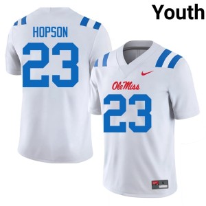 #23 Jarcoby Hopson White High School Youth Ole Miss College Football Jersey 682936-892