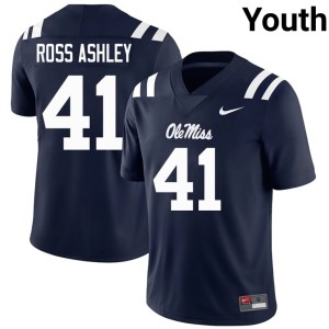 #41 Youth John Ross Ashley College Football Hotty Toddy Player Navy Jersey 762337-926