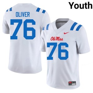 #76 Replica College Football Youth Hotty Toddy John Wayne Oliver White Jersey 129168-629