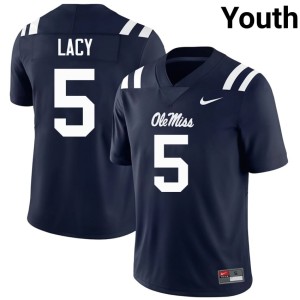 #5 Navy Youth College Football Limited Forward Rebels Kewan Lacy Jerseys 105650-364