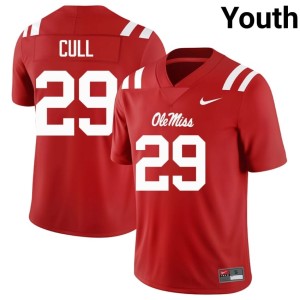 #29 Game Ole Mississippi Rebels College Football Youth Nick Cull Red Jersey 797402-305