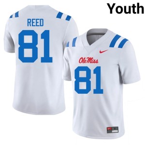 #81 Samari Reed White Youth Ole Miss Replica College Football Jerseys 734903-542