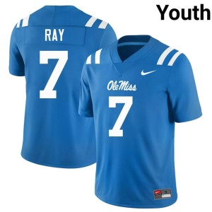 #7 Hotty Toddy Powder Blue Youth High School Traylon Ray College Football Jersey 632828-176