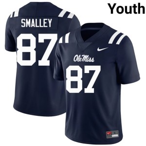 #87 2026 Youth Navy College Football Miss Rebels Wyatt Smalley Jerseys 772567-334