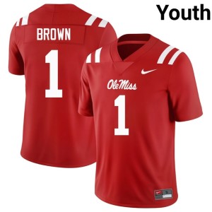 #1 College Football Alumni A.J. Brown Ole Miss Rebels Youth Red Jersey 452161-953