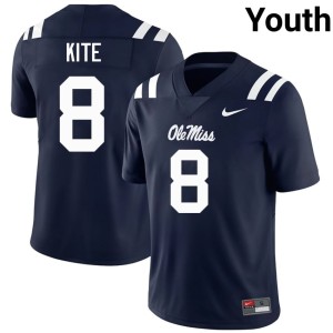 #8 Forward Rebels College Football Youth University Navy Antonio Kite Jersey 938776-150