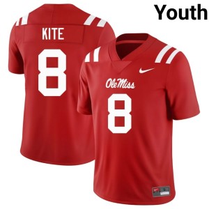 #8 College Football Youth University Red Antonio Kite Mississippi Rebels Jerseys 322770-545