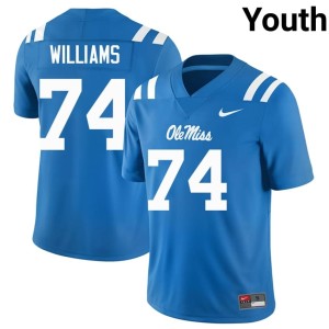 #74 Ben Williams Youth College Football Game Powder Blue Mississippi Jerseys 903316-416