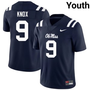 #9 Navy Game College Football Dawson Knox Ole Mississippi Rebels Youth Jerseys 836243-581
