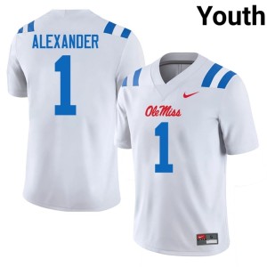 #1 White College Football Deuce Alexander Youth Hotty Toddy Game Jerseys 677408-500