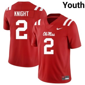 #2 Youth Deuce Knight Red UM Rebels College Football 2026-27 Jersey 259541-858