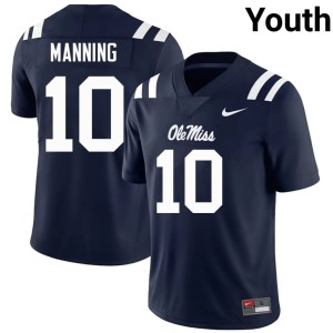 #10 Eli Manning Navy University of Mississippi 2026-27 Youth College Football Jerseys 704042-318