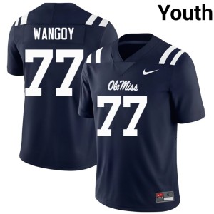 #77 College Football Enoch Wangoy Limited Youth Navy Rebels Jersey 400453-512