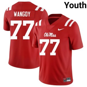#77 Red Alumni Ole Miss College Football Enoch Wangoy Youth Jerseys 311562-986
