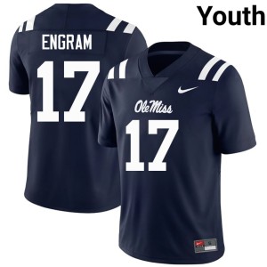 #17 Navy University Mississippi Rebels College Football Youth Evan Engram Jerseys 632719-413