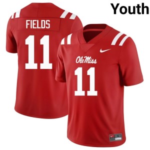 #11 Alumni Youth College Football Red Mississippi Horatio Fields Jerseys 381698-583