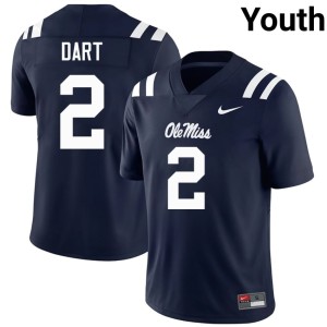 #2 2026 Navy Youth Ole Miss College Football Jaxson Dart Jersey 118870-478