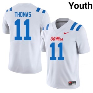#11 White College Football Hotty Toddy Youth 2026 Keaton Thomas Jerseys 505373-484